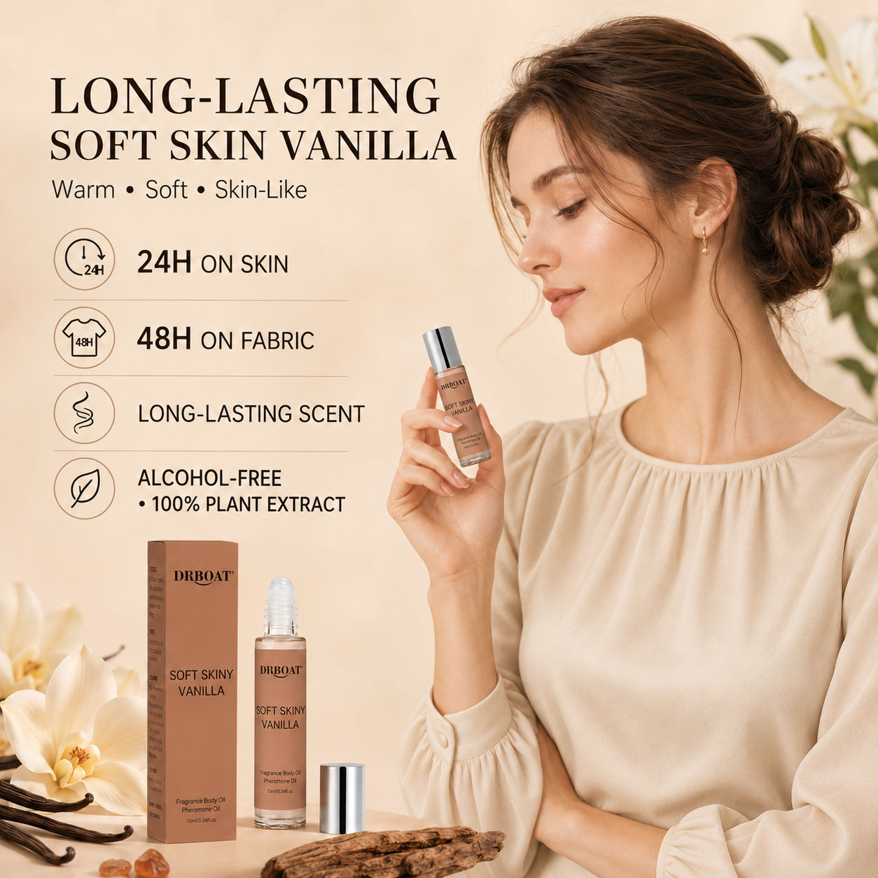 여성용 롤온 향수 오일, 부드러운 바닐라 오리엔탈 향, - Perfume Fragrance Oil 리뷰 및 가격